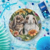 Zwei kleine Hasen Pappteller (Party)