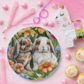 Zwei kleine Hasen Pappteller (Party)