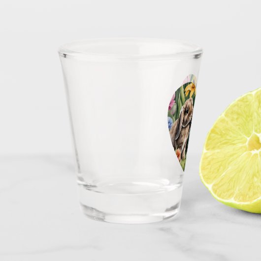 Zwei kleine Hasen Schnapsglas (Links)