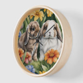 Zwei kleine Hasen Uhr (Winkel)