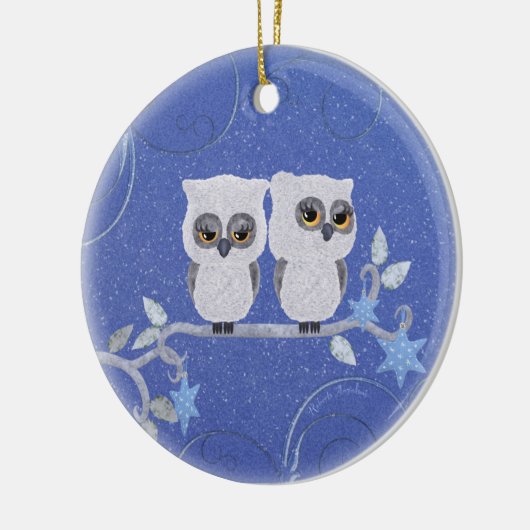 Zwei kleine Keramik Keramik Ornament (Links)