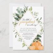 Zwei kleine Kürbis fallen Zwillinge Babydusche Einladung (Vorderseite)