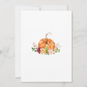 Zwei kleine Kürbis sind auf dem Weg Babydusche Einladung (Rückseite)