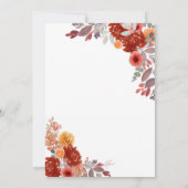 Zwei kleine Kürbis zweiteilig weiß Einladung (Rückseite)