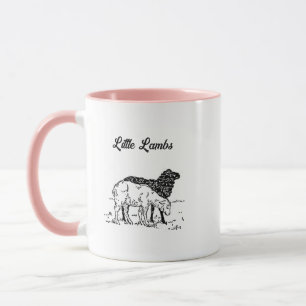 Zwei kleine Lämmer – Charmante Cottagecore-Farm-Sk Tasse