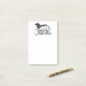 Zwei kleine Lämmer Niedliche Schaffarm Zeichnend Post-it Klebezettel (Auf Schreibtisch)