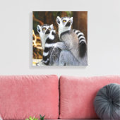 Zwei kleine Lemurs Leinwanddruck (Insitu (Wohnzimmer))