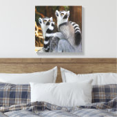 Zwei kleine Lemurs Leinwanddruck (Insitu (Schlafzimmer))