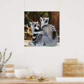 Zwei kleine Lemurs Poster (Küche)