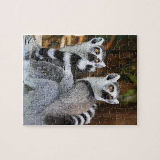 Zwei kleine Lemurs Puzzle (Horizontal)