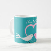 Zwei kleine Lovebirds-personalisierte Tasse (Vorderseite Links)