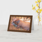 "ZWEI KLEINE PIGGIES" SAY **GLÜCKLICHES FREUND*** KARTE (Gelbe Blume)