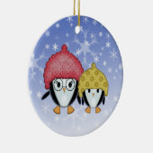 Zwei kleine Pinguine Weihnachtsschmuck (Rechts)