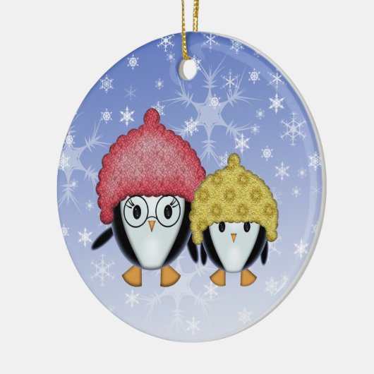 Zwei kleine Pinguine Weihnachtsschmuck (Links)
