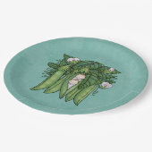 Zwei kleine Platterbsen Twins Multiples Pappteller (Schrägansicht)