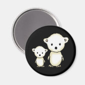 Zwei kleine Polarbären Magnet (Vorderseite/Rückseite)