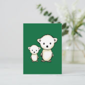 Zwei kleine Polarbären Postkarte (Stehend Vorderseite)