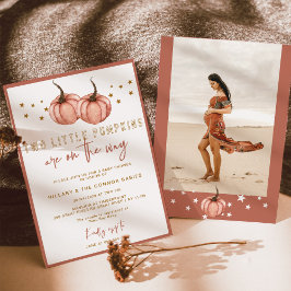 Zwei kleine Pumpkin sind auf dem Weg TWIN Baby Sho Einladung
