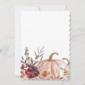 Zwei kleine Pumpkins Autumn Bloom Twin Baby Shower Einladung (Rückseite)