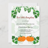 Zwei kleine Pumpkins Einladung (Vorderseite)