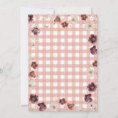 Zwei kleine Pumpkins Pink Floral Twin Baby Dusche Einladung (Rückseite)