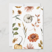 Zwei kleine Pumpkins Rustikale Babydusche Einladun Einladung (Rückseite)