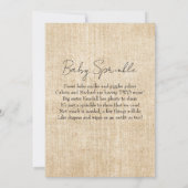 Zwei kleine Pumpkins Sonnenblume Twins Baby Sprink Einladung (Rückseite)