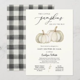 Zwei kleine Pumpkins Twin Baby Dusche von Mail Inv Einladung