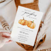 Zwei kleine Pumpkins Zwei-Baby-Dusche Einladung