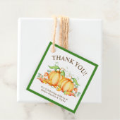 Zwei kleine Pumpkins Zweiwindusche Danke Geschenkanhänger (Beispiel)