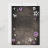 Zwei kleine Schneeflocken Babydusche Einladung (Rückseite)