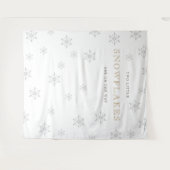 Zwei kleine Schneeflocken Babydusche Hintergrund Wandteppich (Vorderseite (Horizontal))