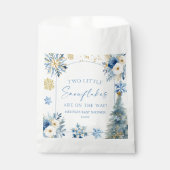 Zwei kleine Schneeflocken Winter Twins Kinderdusch Geschenktütchen (Vorderseite)