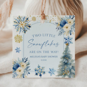 Zwei kleine Schneeflocken Winter Zwillinge Baby Sh Geschenkanhänger