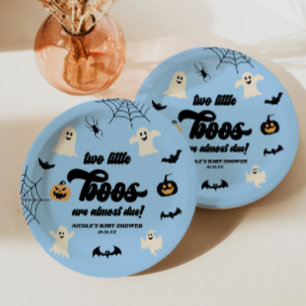 Zwei kleine Schreihälse Zwillinge Halloween Babypa Pappteller