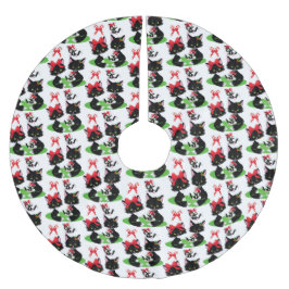 ZWEI KLEINE SCHWARZE KÜCHE MIT BOWS IN IHREM HAAR POLYESTER WEIHNACHTSBAUMDECKE