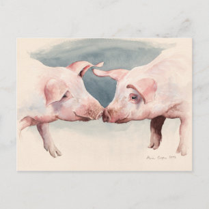 Zwei kleine Schweine 2012 Postkarte
