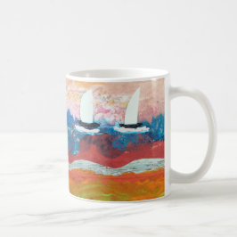 Zwei kleine Segelboote Kaffeetasse