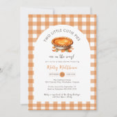 Zwei kleine Süsse Pies Fall Pumpkin Baby Dusche Einladung (Vorderseite)