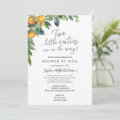 Zwei kleine Süssen Kinderdusche per Mail Einladung (Stehend Vorderseite)