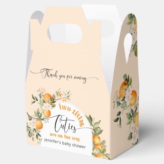 Zwei kleine Süssen mit Zitrusfrüchtedusche Geschenkschachtel (Geöffnet)