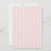 Zwei kleine Süssen Orange Twin Baby Dusche Rosa Einladung (Rückseite)