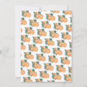 Zwei kleine Süssen Orange Twins Babydusche Einladung (Rückseite)