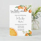 Zwei kleine Süssen sind unterwegs mit einer Babydu Einladung (Stehend Vorderseite)