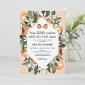 Zwei kleine Süssen sind unterwegs mit einer Zweiwi Einladung (Stehend Vorderseite)