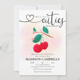 Zwei kleine Süssen sind unterwegs zur Kirscheinlad Einladung