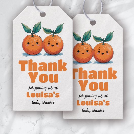 Zwei kleine Süssen Twin Baby Dusche Vielen Dank Geschenkanhänger