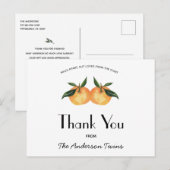 Zwei kleine Süssen Twin Baby Dusche von Mail Invit Postkarte (Vorne/Hinten)