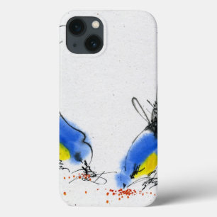 Zwei kleine titmouses, die Korn pecking sind. iPhone 13 Hülle