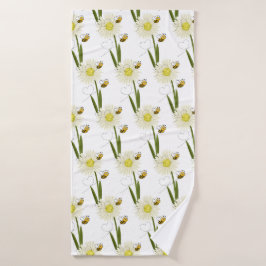 Zwei kleine und niedliche Bienen Badehandtuch